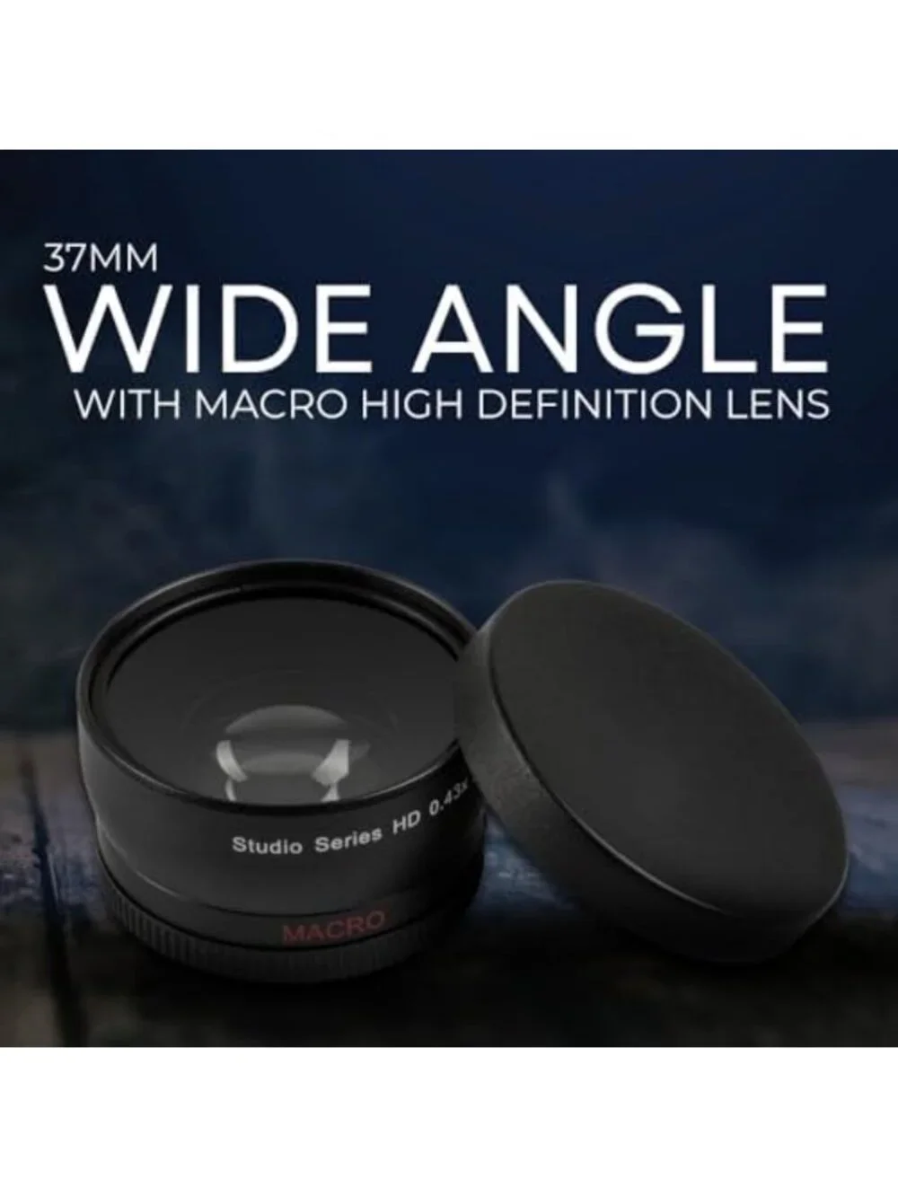 37mm HD Multi-Coated Wide Angle & Telephoto Lens Set with Pouches & Caps